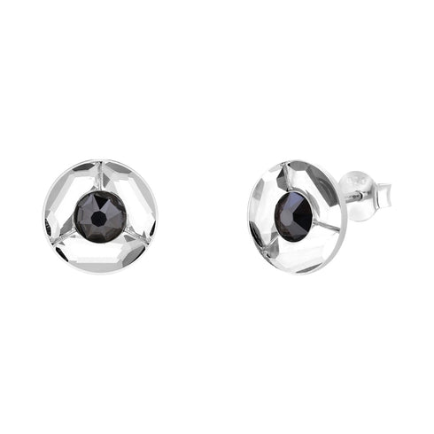 Sudraba auskari "Astra (Hematite)" ar Swarovski™ kristāliem